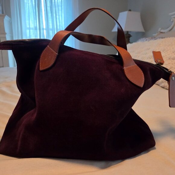 PARKER THATCH SUEDE BURGUNDY CHARLIE BAG - Picture 2 of 9